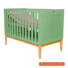 Imagem de Berço Minicama Amor Perfeito I Verde e Pinus
