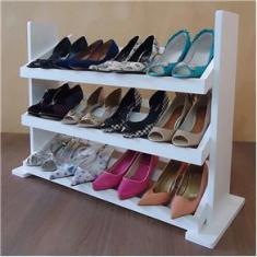 Imagem de Sapateira de Piso para Closets e Quartos 12 Pares Sapatos -  Laca