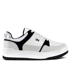 Imagem de Tênis Feminino Via Marte Recortes Flatform Branco/preto - 34