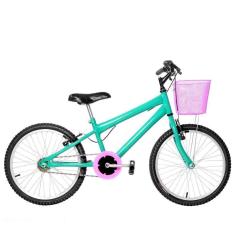 Imagem de Bicicleta Infantil Feminina Aro 20 Natural Verde água