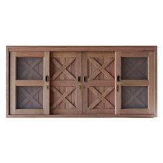 Imagem de Janela de Correr com Tela 6 Folhas Celeiro 120cmx200cm Madersilva Marrom