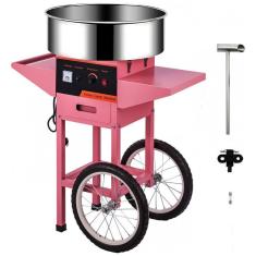 Imagem de Carrinho de Algodão Doce Elétrico Profissional em Aço Inoxidável, 110V 1000W, TIANAI, Rosa