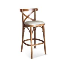 Imagem de Banqueta X Estofada com Encosto Anatômico Imbuia