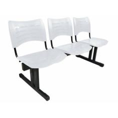 Imagem de Cadeira Iso em longarina 3 lugares Linha Polipropileno Iso - Design Of