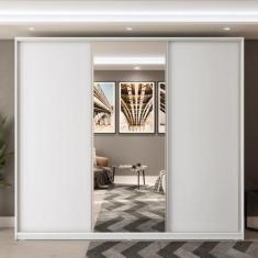 Imagem de Guarda Roupa Casal 3 Portas Em Bp Com 1 Espelho E Belluno Rr Móveis