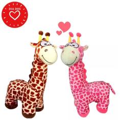 Imagem de Pelúcias Girafa Rosa e Marrom Squish Pals Deluxe 50cm Toyng