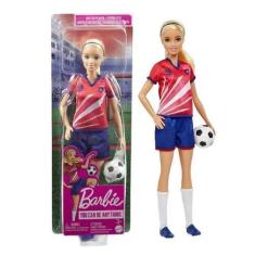 Imagem de Boneca Articulada Barbie Profissões Jogadora De Futebol Loira -  Matte