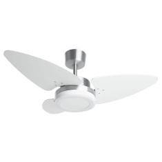 Imagem de Ventilador Gravana Led 110/127v 3p Clm At Alumínio Escov 130w Branco/Alumínio