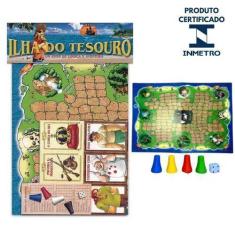 Imagem de Jogo De Tabuleiro Ilha Do Tesouro Com Cartas E Acessórios - TMC