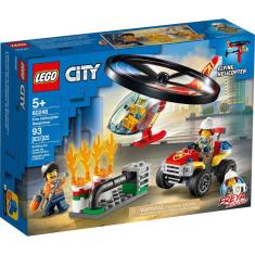 Imagem de Lego City Combate Ao Fogo Com Helicoptero Com 93 Peças 60248