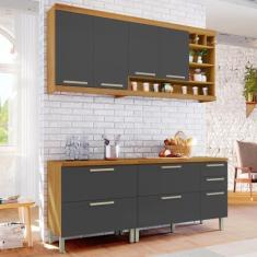 Imagem de Cozinha Compacta Modulada 4 Peças Burguesa Premium Nesher 100% Mdf - N