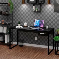 Imagem de Mesa Para Escritório Diretor com Gaveteiro Estilo Industrial 150m Preto