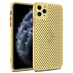 Imagem de Capa de silicone macio com resfriamento respirável para iPhone 14 13 12 11 Pro XS Max Mini X XR 6S 8 7 Plus Capa de dissipação de calor ultrafina, amarela, para iphone 13