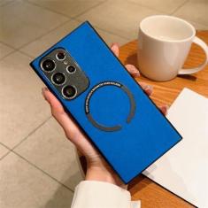 Imagem de Capa magnética de carregamento sem fio para Samsung Galaxy S23 S22 S21 S20 FE S10 S9 Plus Note 10 20 Ultra A32 A52 5G Capa, azul, para Samsung S23 Plus