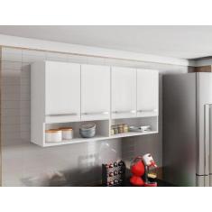 Imagem de Armario De Cozinha Aereo 4 Portas Branco Bulgaria Brienza - Brienza Mo