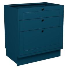 Imagem de Balcão De Cozinha Herval Liz 3 Gavetas, Azul, 80 Cm