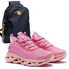 Imagem de Tênis Feminino Leve Macio Academia Fitness + Mochila - OLDSEN, Rosa, M