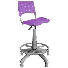 Imagem de Cadeira Caixa Giratória Plástica Anatômica Lilás BASE  - ULTRA Móveis