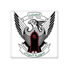 Imagem de Decalque brilhante de ejo de cerâmica com emblema nacional da África do Sudão