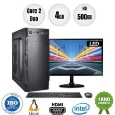 Imagem de Computador PC CPU Intel Core 2 Duo 4gb 500gb Monitor 19 kit BestPC