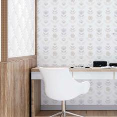 Imagem de Papel De Parede Adesivo Flor E Folhas N09057 Rolo 0,58X3M