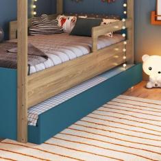 Imagem de Cama Auxiliar para Beliche Azul Secreto - Completa Móveis