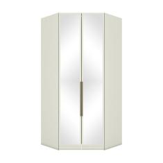 Imagem de Guarda Roupa Canto Closet Modulado 2 Portas 3 Gavetas com Espelho Predileto Henn Areia HP