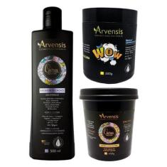 Imagem de Kit Arvensis Ativador Ondulado Geleia Alta + Másc Wow 500G