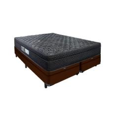 Imagem de Cama Arezzo Baú Queen Box Black Molas Ensacadas Marrom - Portobel