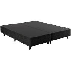 Imagem de Cama Box Base Bipartido Casal Suede(1.38X1.88) - Genki Kenko