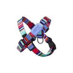 Imagem de Coleira Peitoral Ajustável em X Raios e Listras Violeta - P