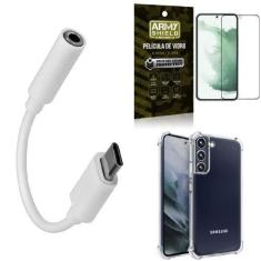 Imagem de Capa Samsung S22 Plus + Adaptador Fone Tipo C/P2 + Película - Armyshie