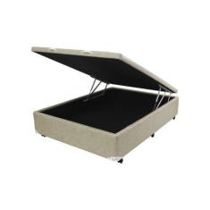 Imagem de Cama Box Baú Castor Casal Premium Kansas Bege 138X188x35cm