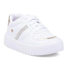 Imagem de Tênis Feminino Infantil Casual Brilho Tira De Strass Da Moda-Feminino