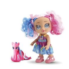 Imagem de Boneca My Best Arco-Íris 30cm C/ Unicórnio Pente E Aplique de Cabelo  