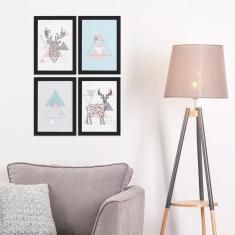 Imagem de Quadros Decoração Minimalista Alce Moldura  33X43cm