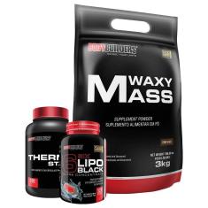 Imagem de Kit Hipercalorico Waxy Mass 3kg + 6 Six Lipo 120cps + Thermo Start 100cps - Bodybuilders-Unissex