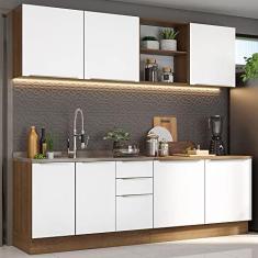 Imagem de Armário de Cozinha Completa 240cm Rustic/branco Veludo Lux Madesa 05