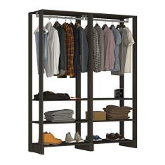 Imagem de Guarda Roupa Closet 06 Prateleiras Yes EY101.101 Grafite Intenso Nova Mobile