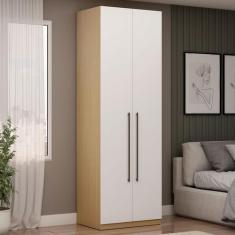 Imagem de Guarda-Roupa Solteiro Infinity 2 Portas 3 Gavetas Savana/Branco - Geni