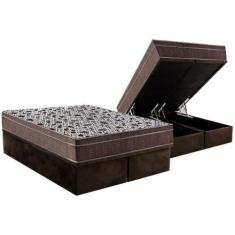 Imagem de Cama Box Baú Queen: Colchão Molas Ensacadas Ortobom Physical + Base CR
