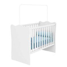 Imagem de Berço C/ Rodízios Doce Sonho P/ Jogo De Quarto Infantil Bebê - Branco/