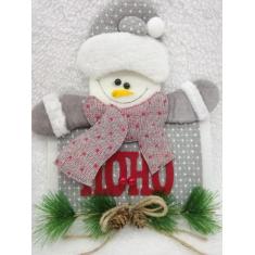 Imagem de Enfeite de Natal de pendura Boneco de neve HoHo de 24 cm x 25 cm. - Ma