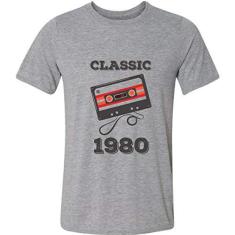 Imagem de Camiseta Classic 1980 Fita Aniversário Quarenta 40 Anos