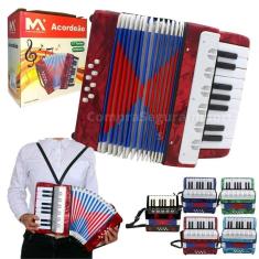 Imagem de Acordeon sanfona gaita infantil 8 baixos 17 teclas brinquedo