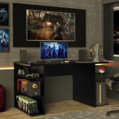Imagem de Mesa para Computador Gamer e Painel para TV até 50 Madesa - Preto