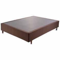 Imagem de Base Cama Box Casal Hellen Strong 138 de largura e 38 cm de altura Marrom