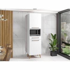Imagem de Paneleiro Para Microondas Favorita 2 Portas 1 Gaveta Branco Lacca