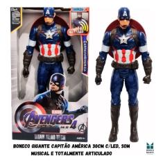 Imagem de Boneco Vingador Avengers Capitão América 30 Cm C/ Som E Lu