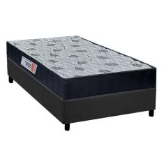 Imagem de Cama Box Solteiro: Colchão Ortopédico Orthoflex Foggia Sogni Unic Face + Base Crc Suede Gray(88X188)